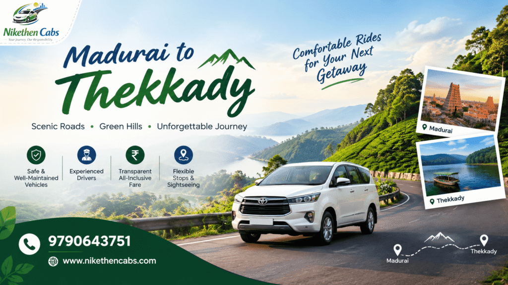 Best Car Rental Services for Your Madurai to Thekkady Trip - Nikethen Cabs Madurai